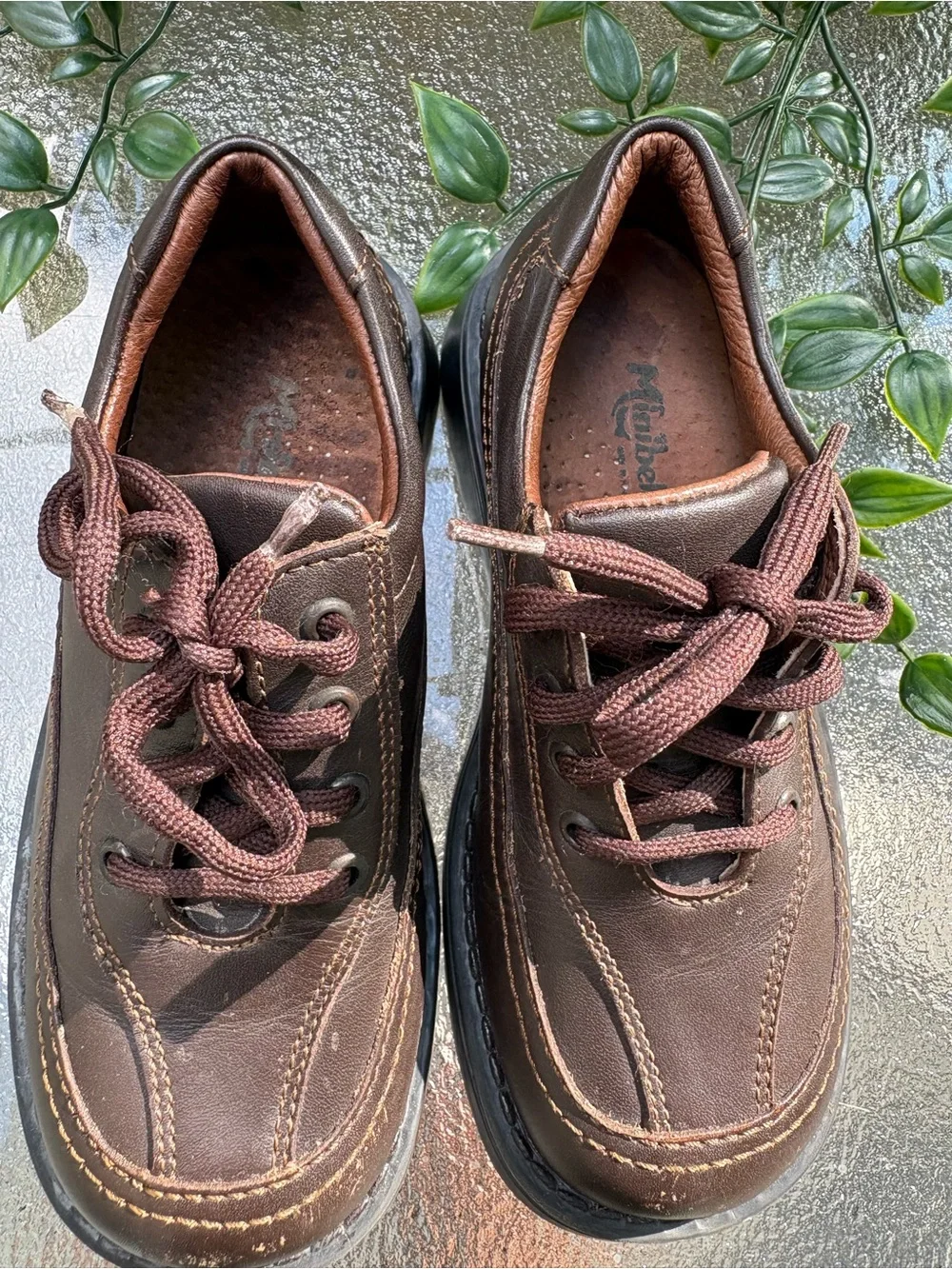 Toddler Brown Leather Casual Lace-Up Shoes